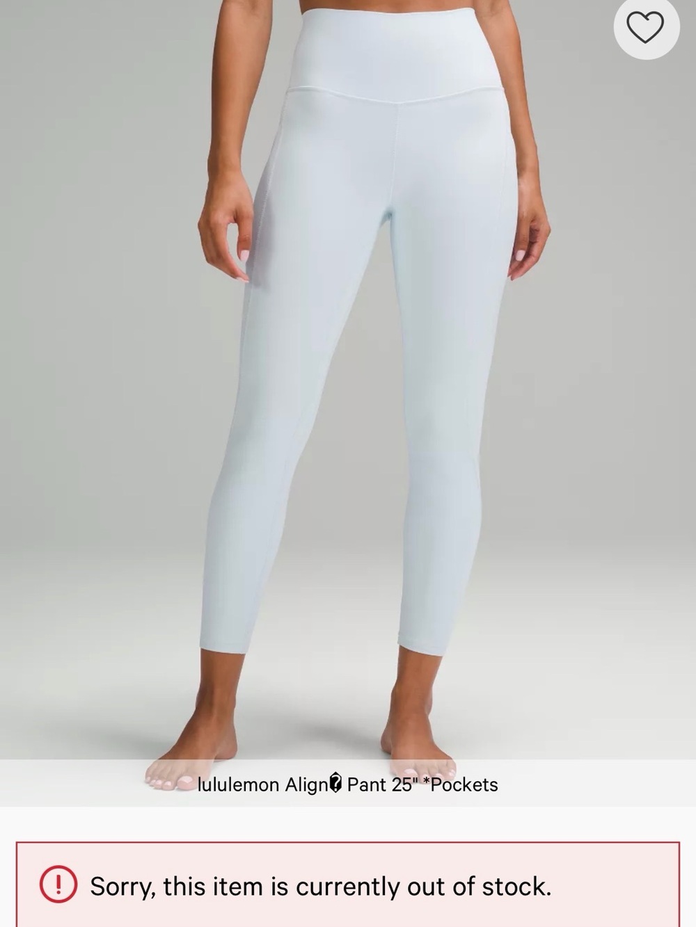 lululemon athletica Align High-Rise 25" Legging - Powder Blue